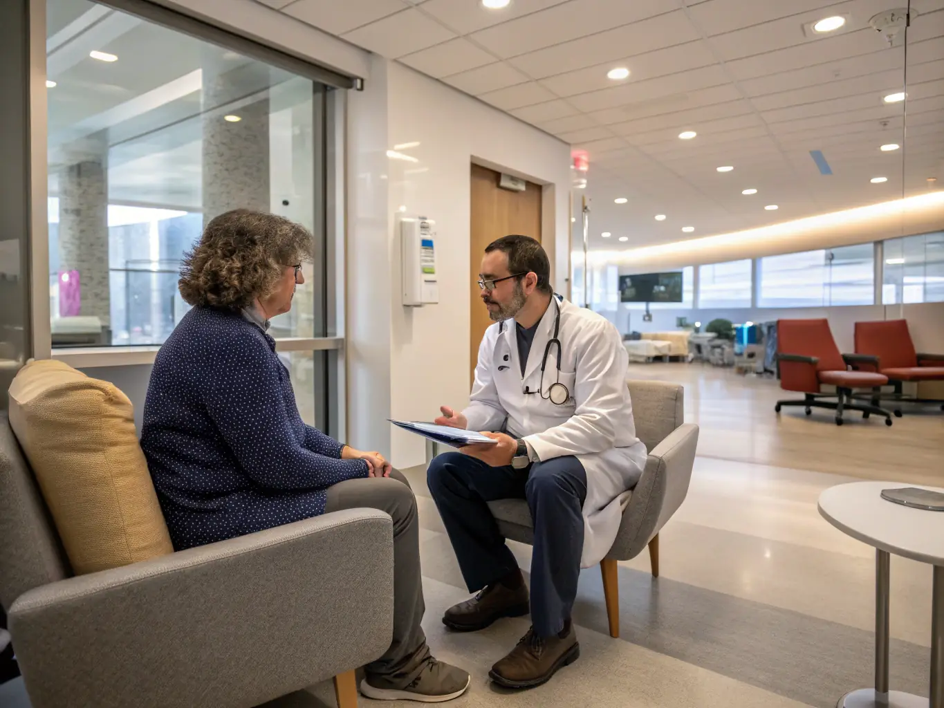 A doctor shaking hands with a patient in a modern clinic, symbolizing the quality healthcare access provided by Provision Insurance's health insurance plans.