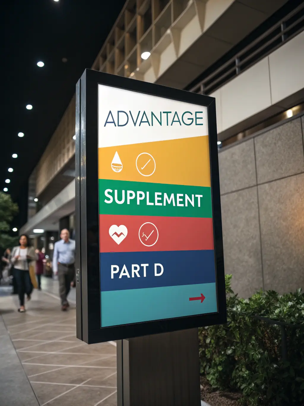 A visual representation of various Medicare plan options (e.g., Parts A, B, C, D) displayed in a clear and organized manner, highlighting the benefits of each.