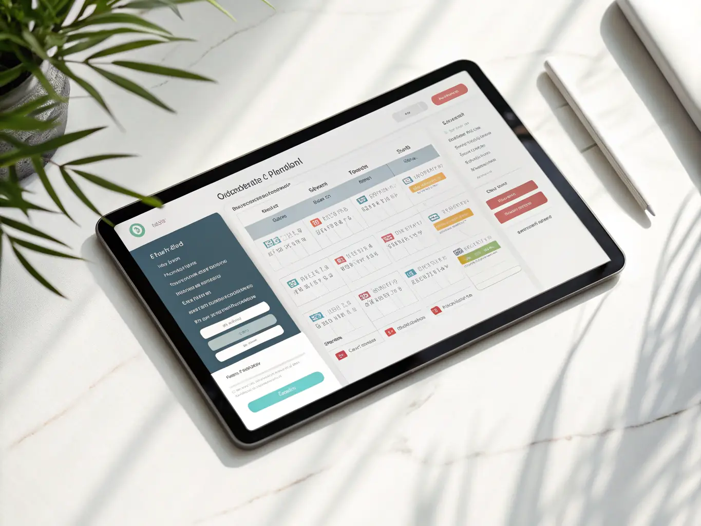 A user-friendly online booking calendar interface, showcasing available time slots for various services.
