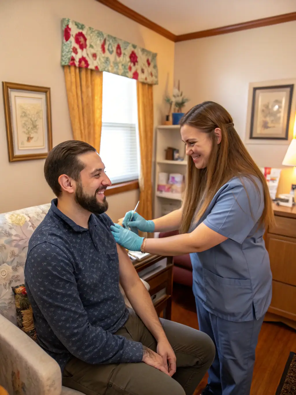 A medical professional carefully collecting a blood sample from a patient in a clinic setting, emphasizing precision and care.