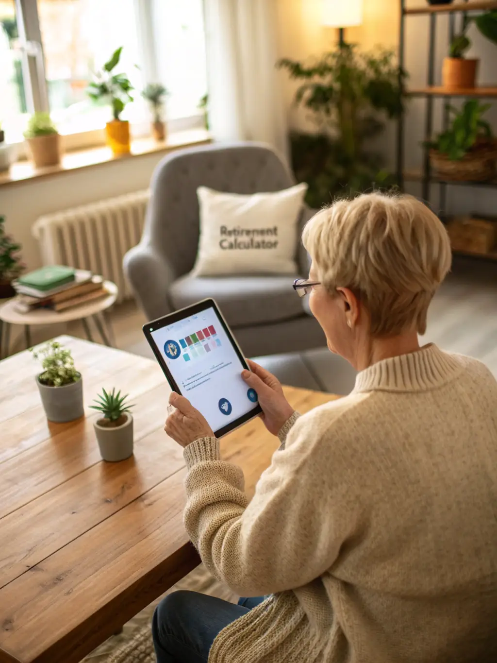 A person reviewing different Medicare plan options on a tablet, highlighting the ease and accessibility of our services.