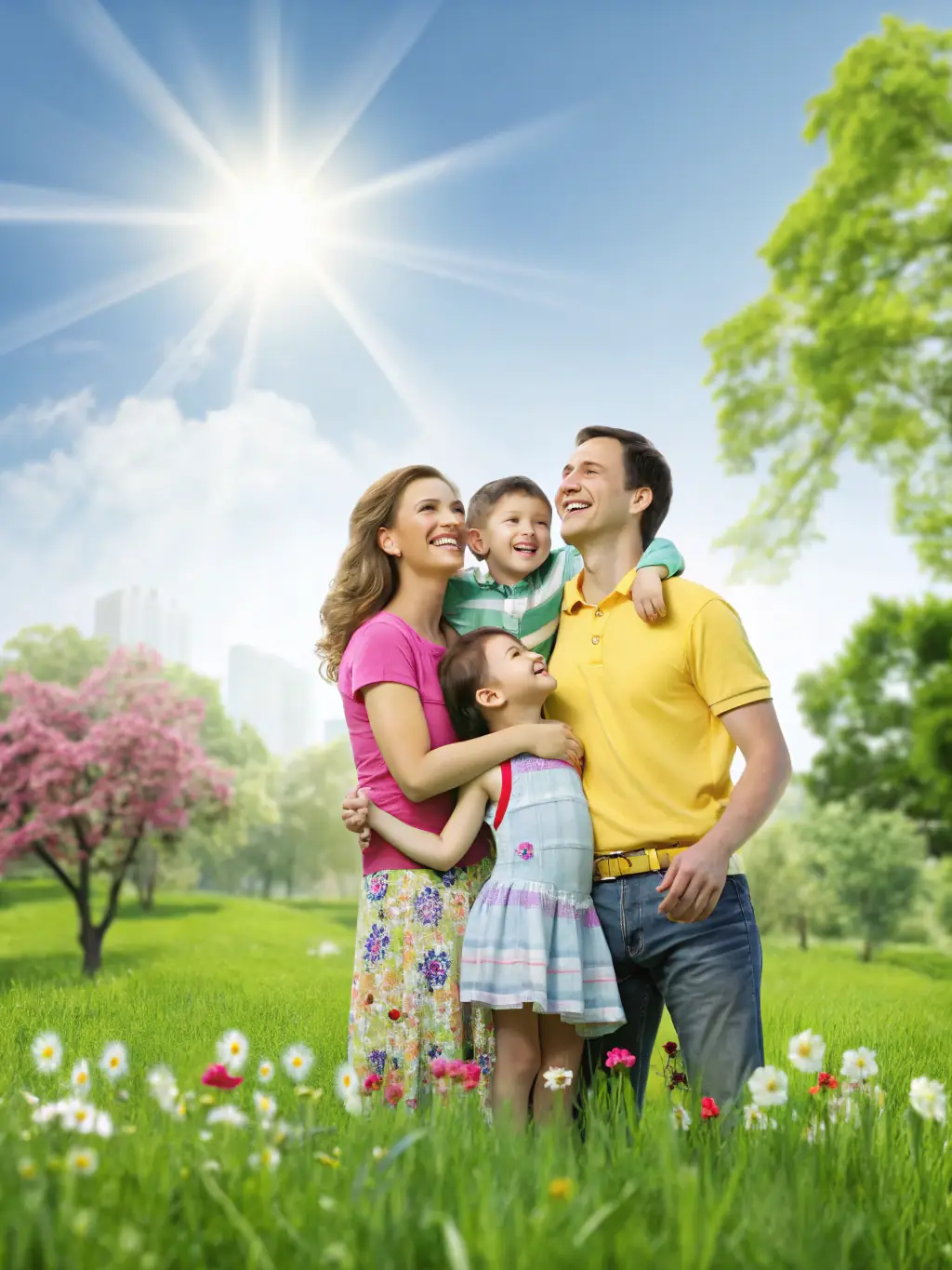 A family confidently planning their future, symbolizing the peace of mind that comes with having the right insurance coverage through Provision Insurance Solutions.